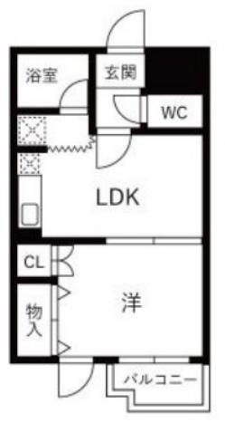 パレロワイアル(1DK/3階)の間取り写真