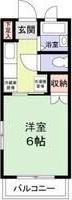 パウゼ幕張II(1K/2階)の間取り写真