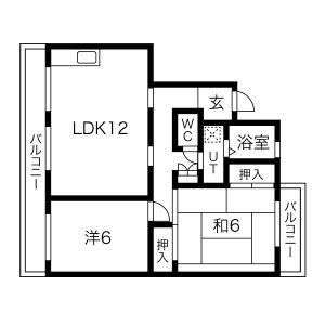 フラワービレッジ(2LDK/1階)の間取り写真