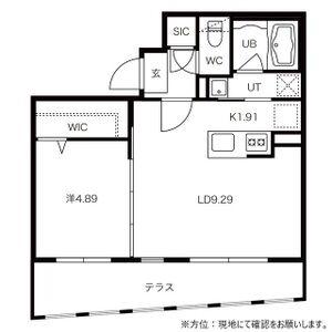 カルグランデ菊水(1LDK/1階)の間取り写真