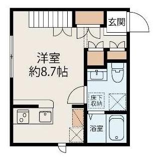 プリマ東戸塚壱番館(ワンルーム/2階)の間取り写真