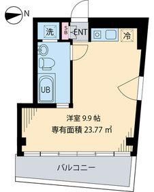 エルプラド自由が丘(ワンルーム/3階)の間取り写真