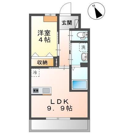 アイランダー(1LDK/1階)の間取り写真