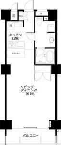 スクエア名駅南(1DK/3階)の間取り写真