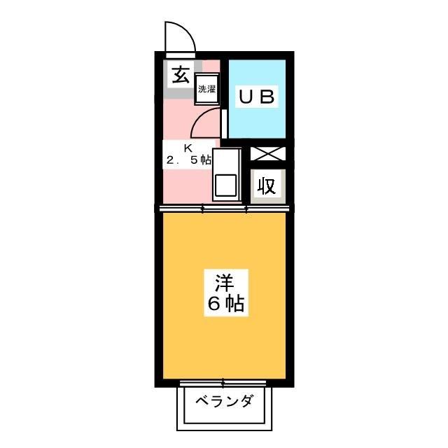 コンシェルミヤウラ(1K/2階)の間取り写真