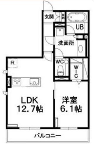 ヒルズレジデンシャルD21(1LDK/1階)の間取り写真