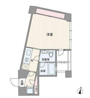 ビクセルお茶ノ水(1K/3階)の間取り写真