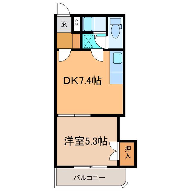 コーポラスITO(1DK/4階)の間取り写真