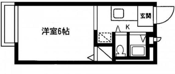 メゾンアリスト(1K/2階)の間取り写真