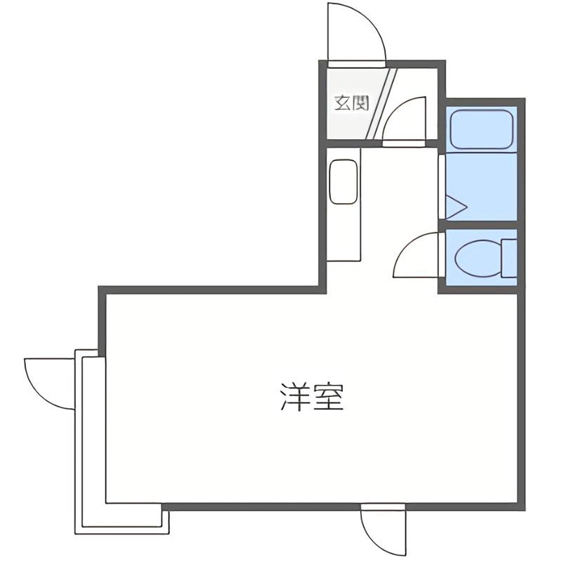 バーディTAMAI(1K/1階)の間取り写真