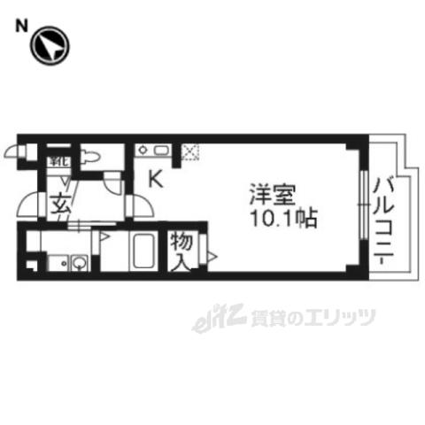 プログレNアルファ(ワンルーム/1階)の間取り写真