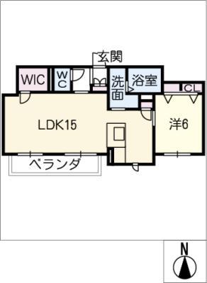 ベレオ日名(1LDK/3階)の間取り写真