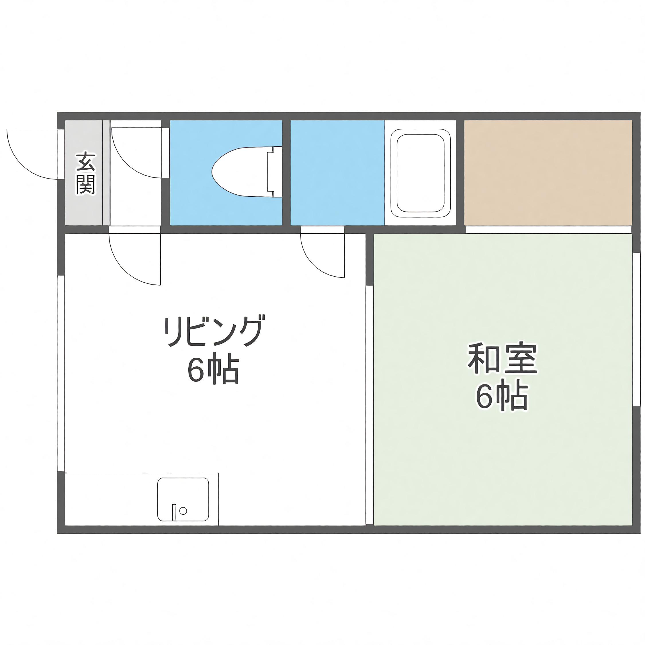 コーポ丹羽(1DK/2階)の間取り写真