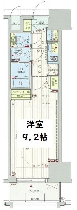 クリスタルグランツ心斎橋イースト(1K/5階)の間取り写真