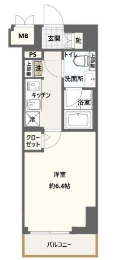 CREST TAPP新横浜(1K/10階)の間取り写真