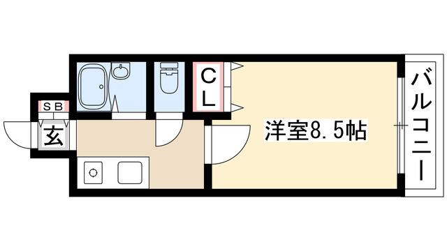 ウェステリア西大須(1K/11階)の間取り写真
