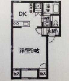 MAPLE HEIGHTS (1DK/1階)の間取り写真