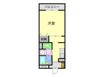 石芝イン・北(1K/1階)の間取り写真