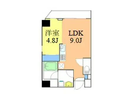 コルディア横濱サウス(1LDK/2階)の間取り写真