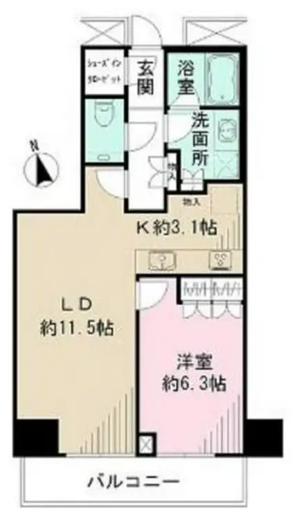 ザ・パークハウス新宿タワー 8階階 間取り