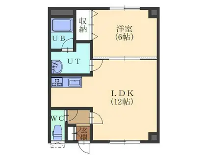 ドリームハイツII(1LDK/2階)の間取り写真