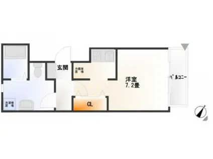 モンフォーレ町屋(1K/5階)の間取り写真