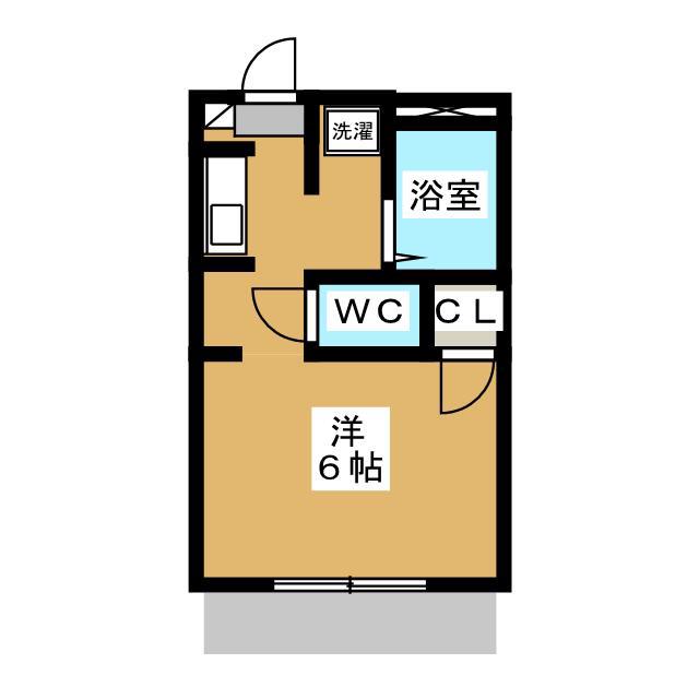 グリーンハイツ稲毛(ワンルーム/1階)の間取り写真