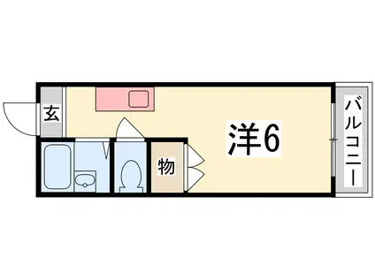 セレッソ壱番館(ワンルーム/1階)の間取り写真