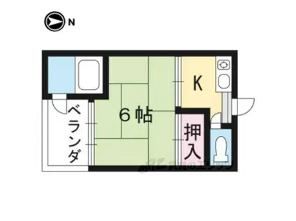 瞳マンション(1K/2階)の間取り写真