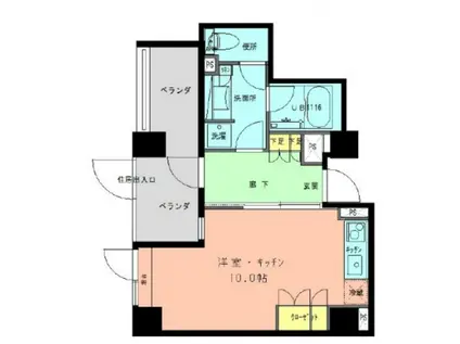 ラフィネジュ学芸大学(ワンルーム/1階)の間取り写真