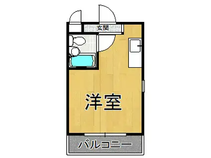 グランディア甲子園(ワンルーム/3階)の間取り写真