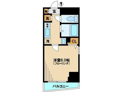 KDXレジデンス早稲田鶴巻(1K/9階)の間取り写真