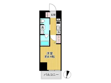 SHOKEN RESIDENCE横浜戸部(1K/7階)の間取り写真