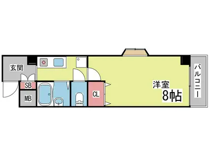 インペリアル六甲道(1K/6階)の間取り写真