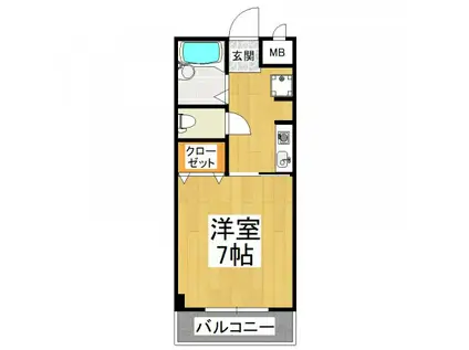 CASA DE TSUZUYAMADAI(1K/3階)の間取り写真