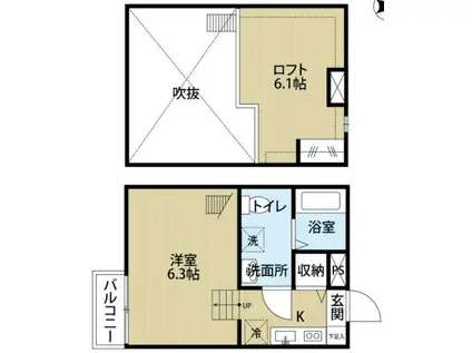 FORT PREMIERE KASHIWA フォートプルミエールカシワ(ワンルーム/2階)の間取り写真