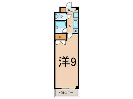 レジデンス草薙(1K/2階)の間取り写真