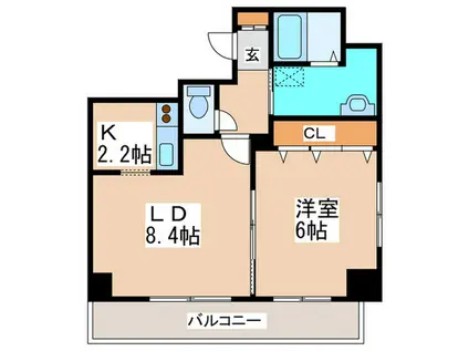 アクティ麻生南II(1LDK/7階)の間取り写真