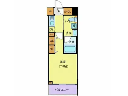 AXAS池袋レジデンス(1K/4階)の間取り写真