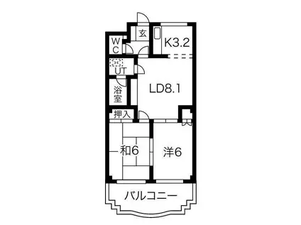 フェアリー(2LDK/1階)の間取り写真