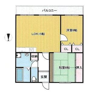 ロワイヤル京見橋(3LDK/3階)の間取り写真