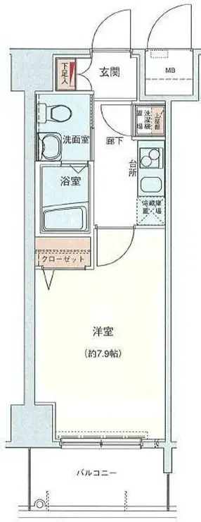 ロメック山手日暮里 6階階 間取り