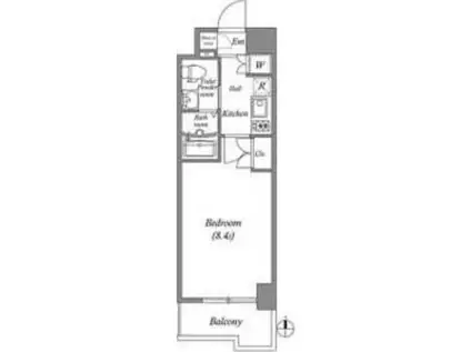 GRAMERCY NIPPONBASHI(1K/14階)の間取り写真