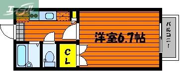 セイル94(1K/1階)の間取り写真