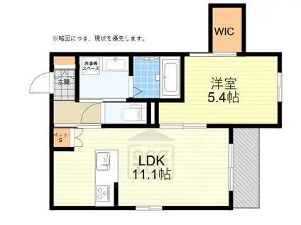 CACTUS(1LDK/1階)の間取り写真