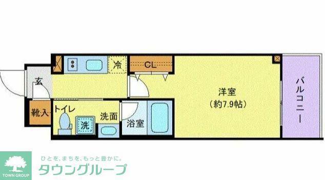 ステージグランデ八王子III(1K/5階)の間取り写真