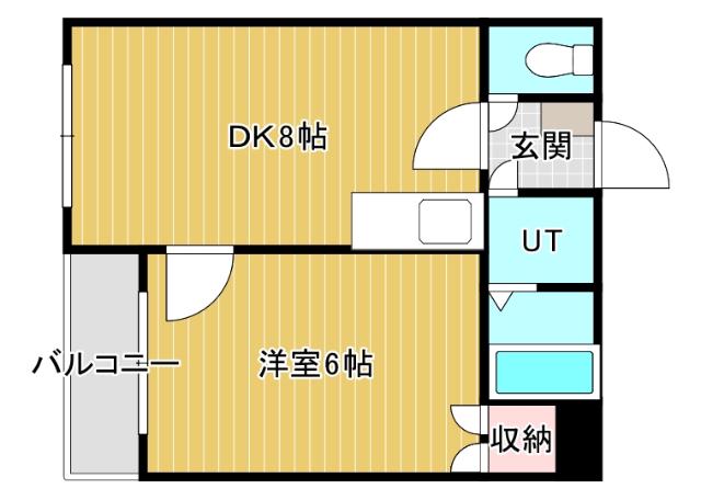 マーベリック帯広(1DK/5階)の間取り写真