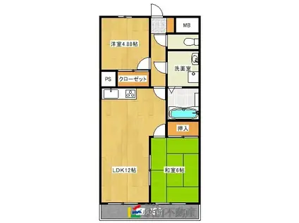 ビッグベアI(2LDK/7階)の間取り写真