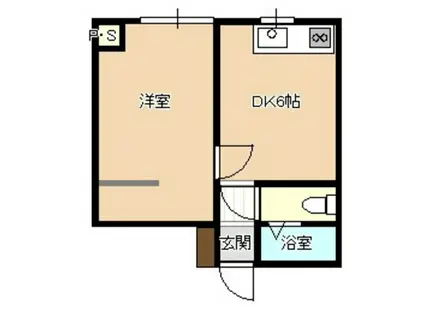 いわて銀河鉄道線 青山駅(岩手) 徒歩23分 3階建 築42年(1K/1階)の間取り写真