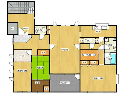 トータスレジデンス(3LDK/6階)の間取り写真